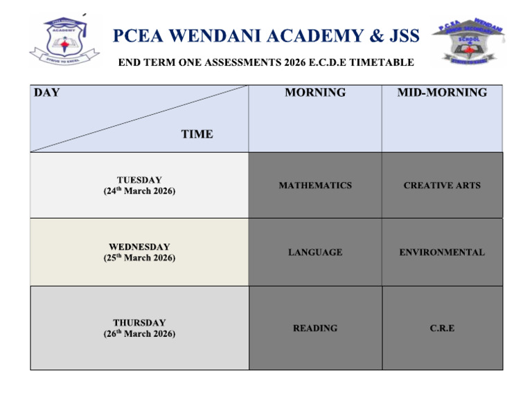 Ecde Timetable | PDF