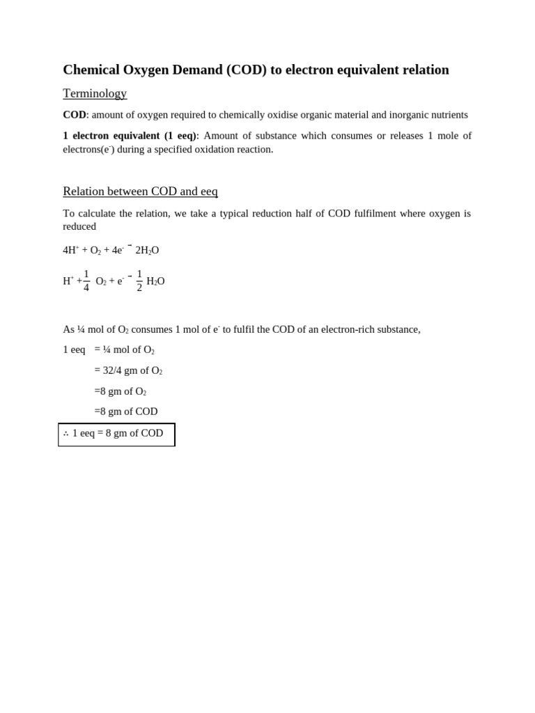 COD Electron Relation | PDF