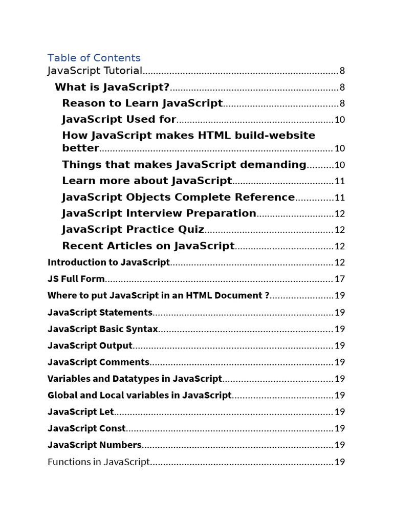 Javascript Notes From Gfg | PDF | Java Script | Dynamic Web Page