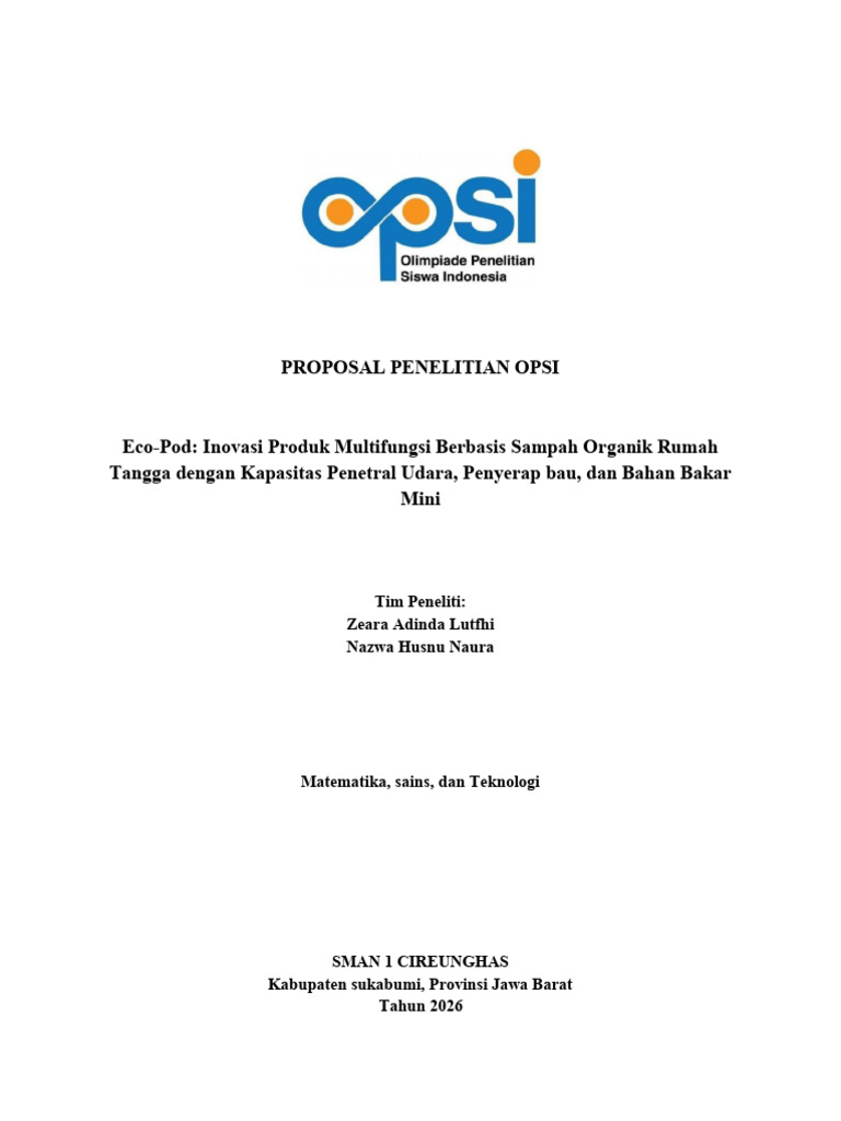 Proposal OPSI 2026-1 | PDF