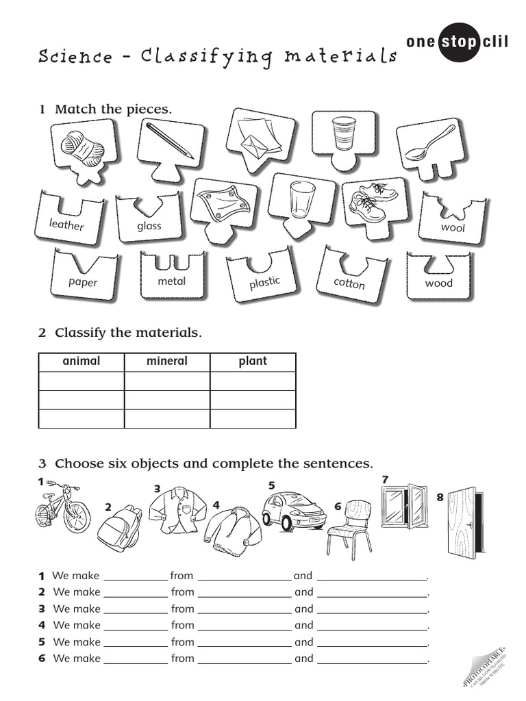 Sc Classifying Materials | PDF