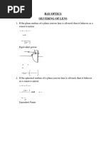 Effective Focal Length of Lens Combinations | PDF | Optics | Light