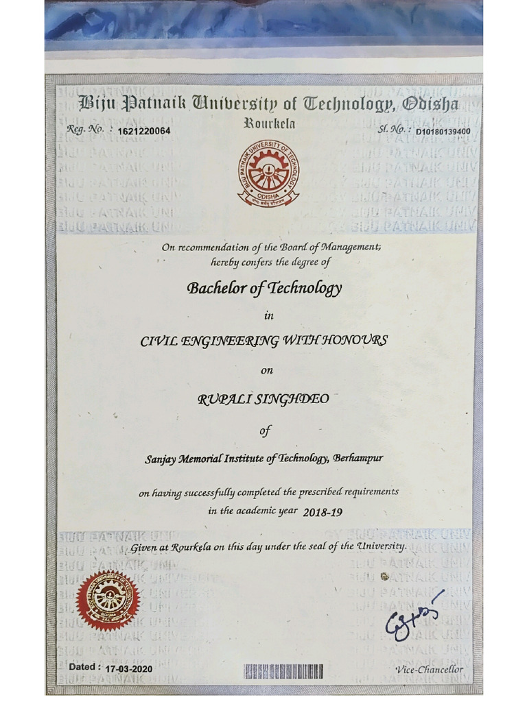 Bput Certificate | PDF
