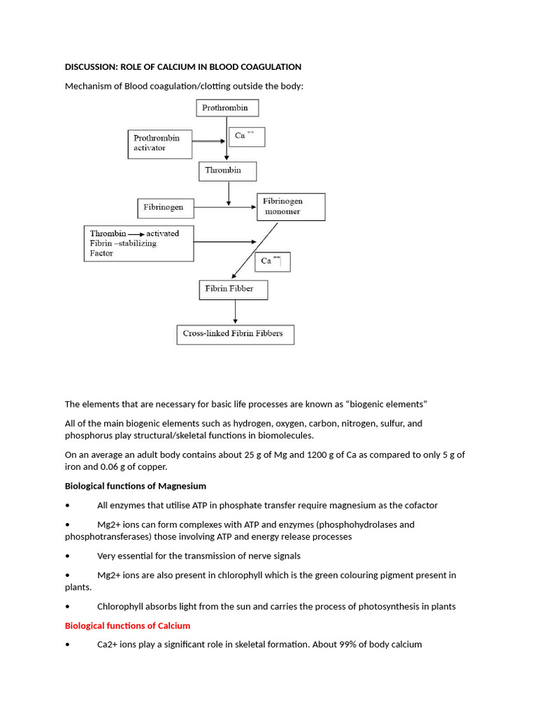 Role of Calcium and Mg | PDF
