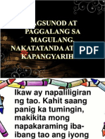 Pagsunod at Paggalang Sa Magulang, Nakatatanda at