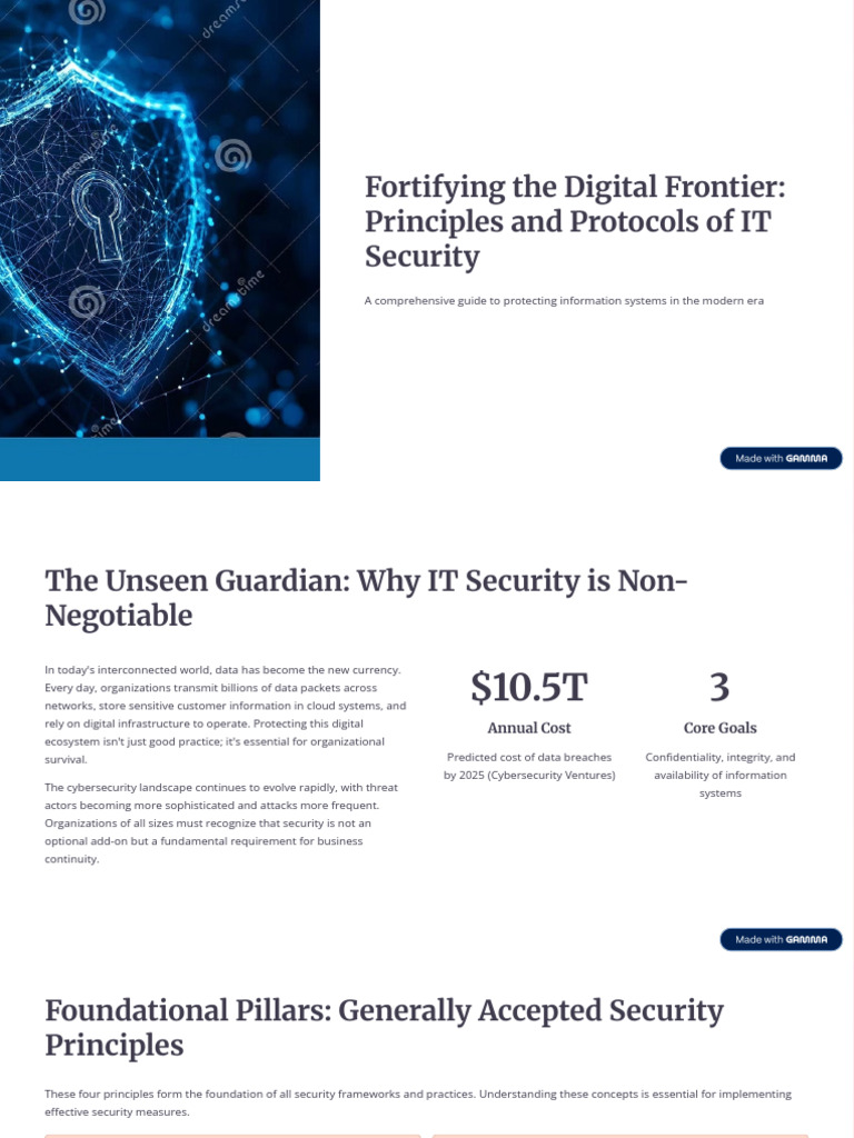 Topic 7 Fortifying the Digital Frontier Principles and Protocols of IT ...