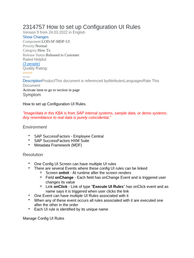 How To Set Up Configuration UI Rules | PDF | Button (Computing ...