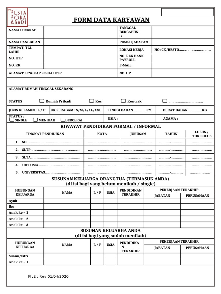 Data Karyawan Baru | PDF