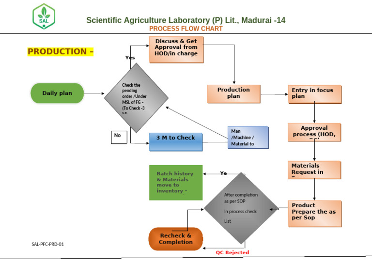 Production Plan Process Flow Chart -25.03.23 | PDF