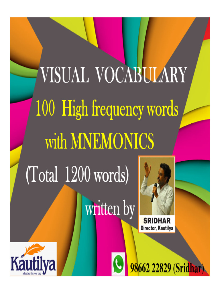 Visual Vocabulary PPT- 2023- written by SRIDHAR, Kautilya | PDF ...