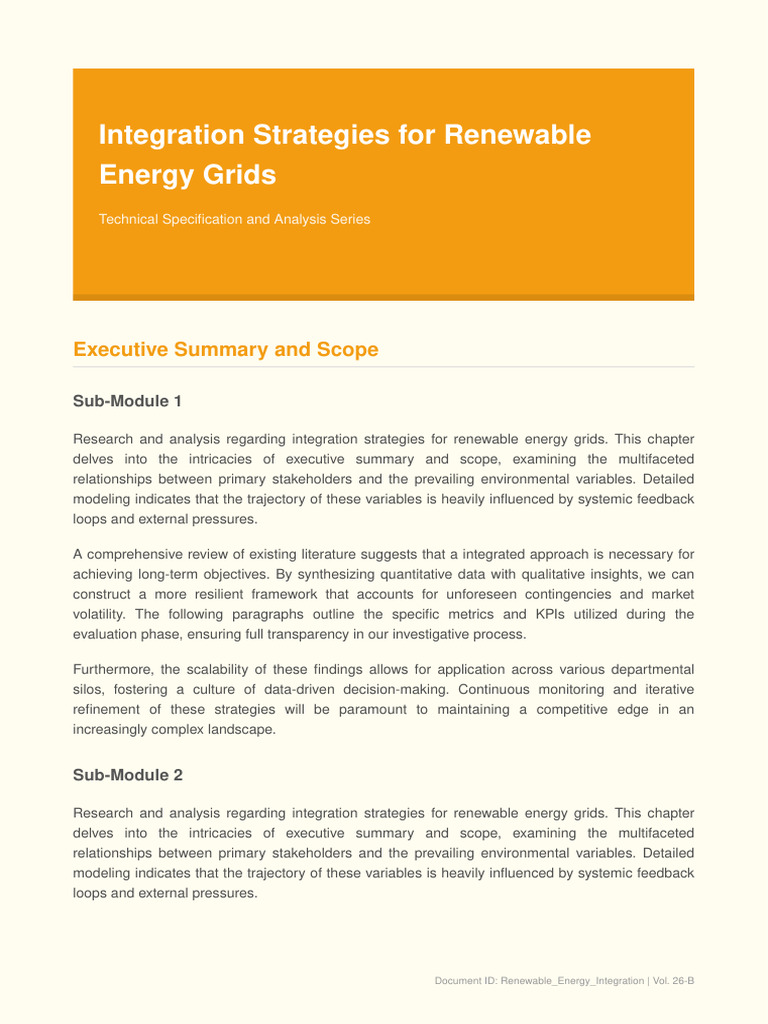 Renewable Energy Integration | PDF | Performance Indicator | Evaluation