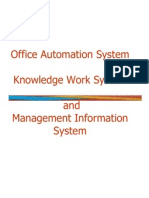 Office Automation System Knowledge Work System and Management Information System