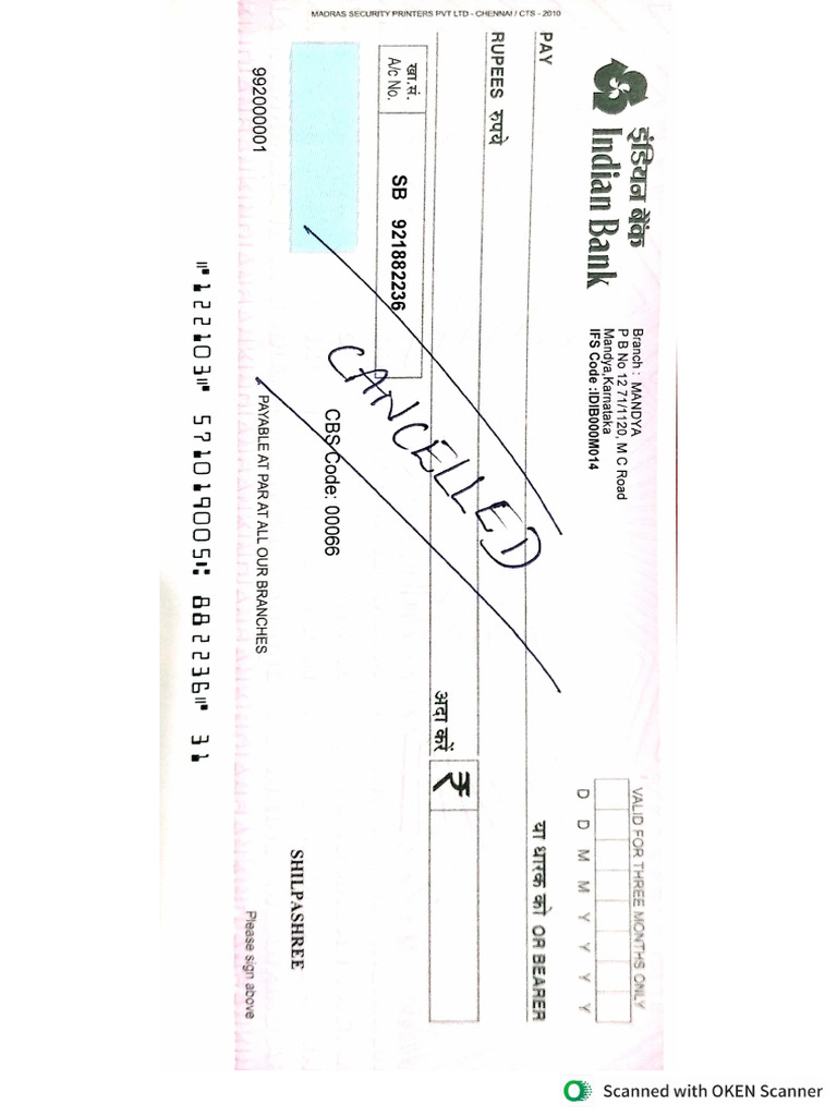Cheque | PDF