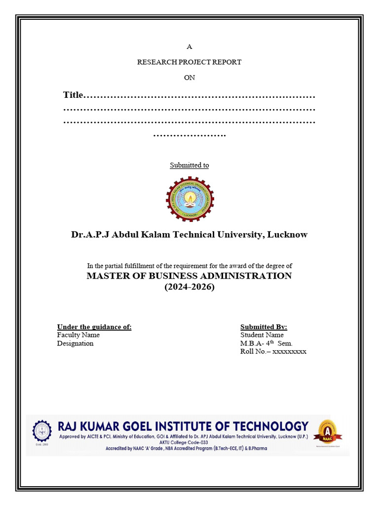 RPR Format (2024-2026) | PDF | Methodology