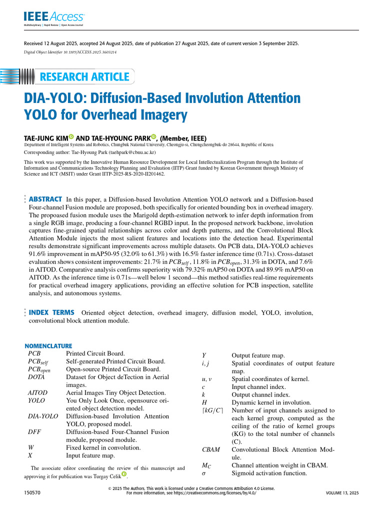 DIA-YOLO_Diffusion-Based_Involution_Attention_YOLO_for_Overhead_Imagery ...