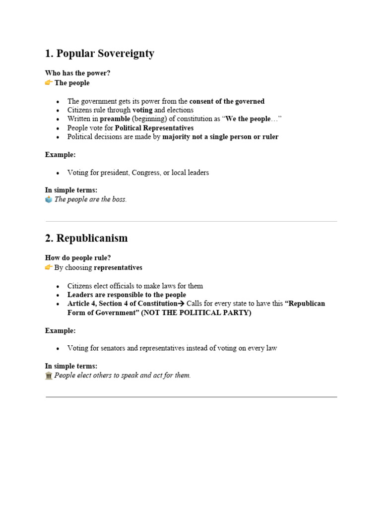 7 Principles of Government Review | PDF | Federal Government Of The ...