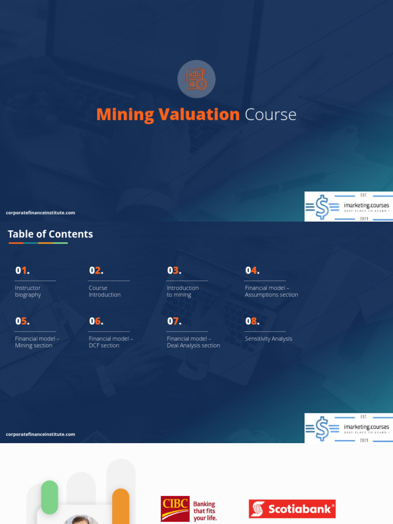 02-Mining Financial Model Valuation Course Presentation | PDF ...