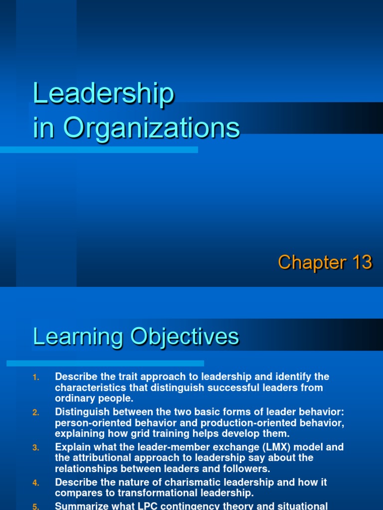 Leadership in Organization | PDF