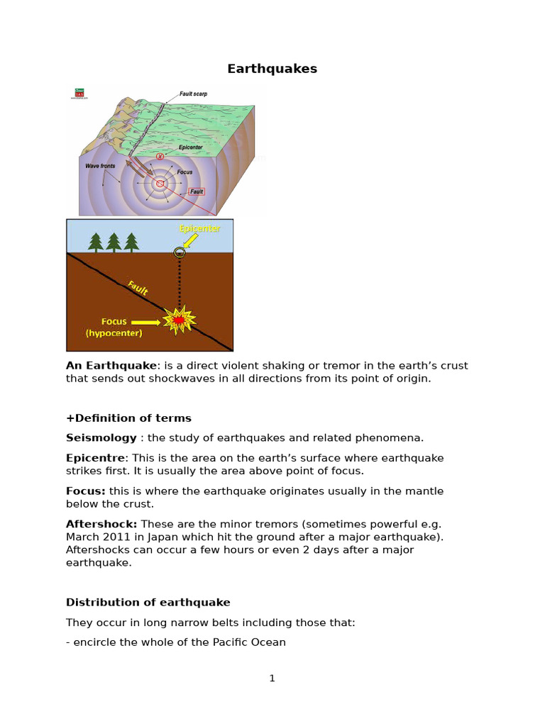 Form 2 - Earthquakes | PDF | Earthquakes | Plate Tectonics