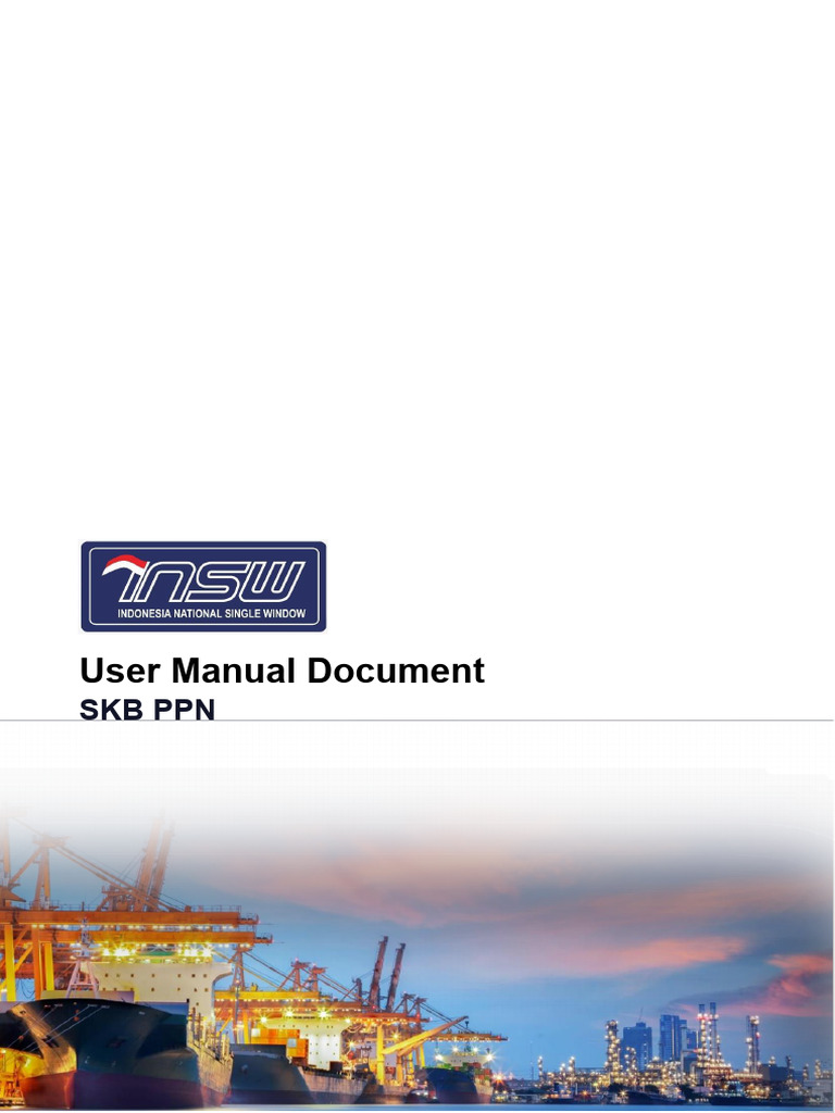 INSW - User Manual Document SKB PPN | PDF
