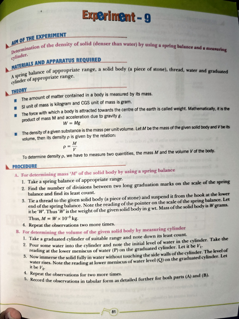 science experiment | PDF | Density | Mass