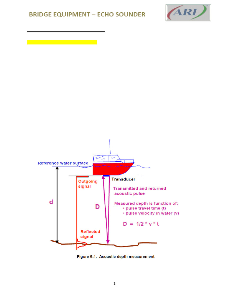 Echo Sounder Notes-1 | PDF | Acoustics | Sound