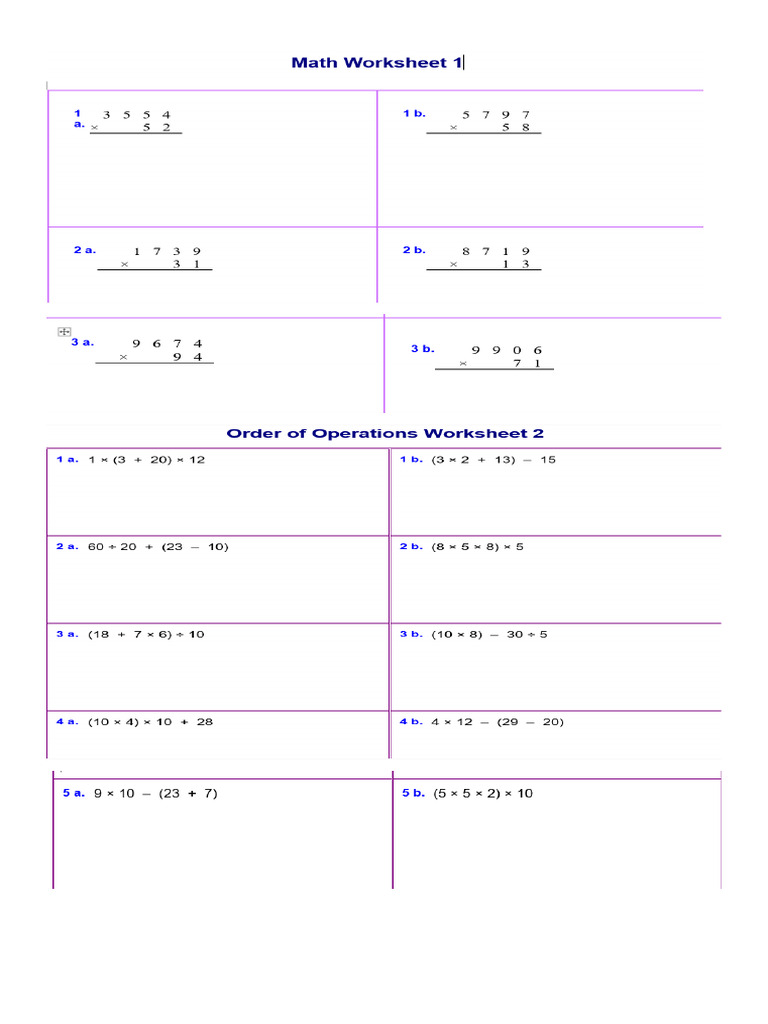 grade 6 work sheet | PDF