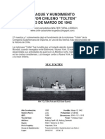 Ataque de Submarino Aleman y Hundimiento Del Vapor Chileno "Tolten" 1942