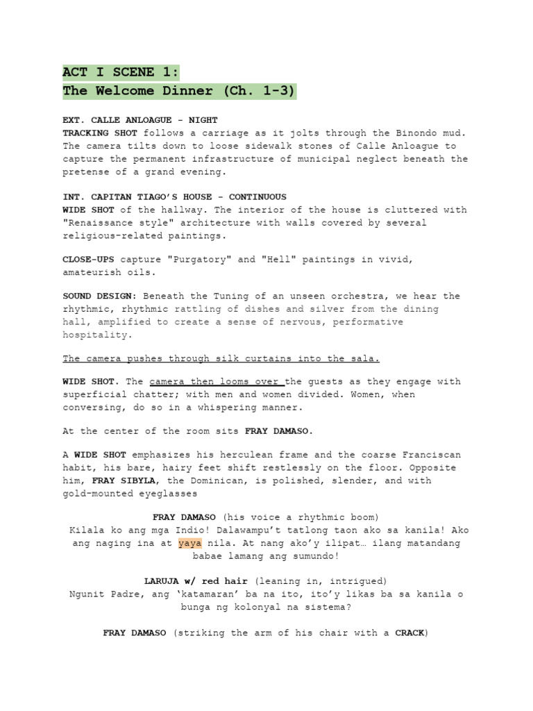 Noli Me Tangere Script | PDF