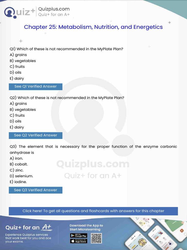 Which of These is Not Recommended in the Myplate Plan | PDF | Ovary | Heart