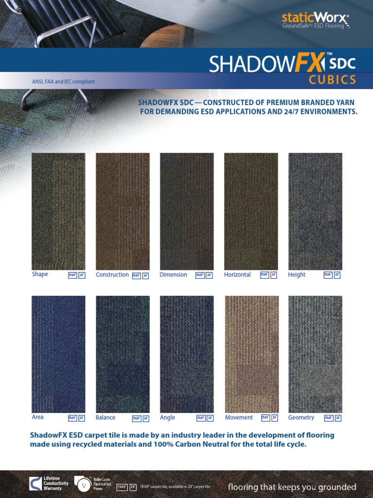 ShadowFX Cubics TM May 2023 | PDF | Electrostatic Discharge | Flooring