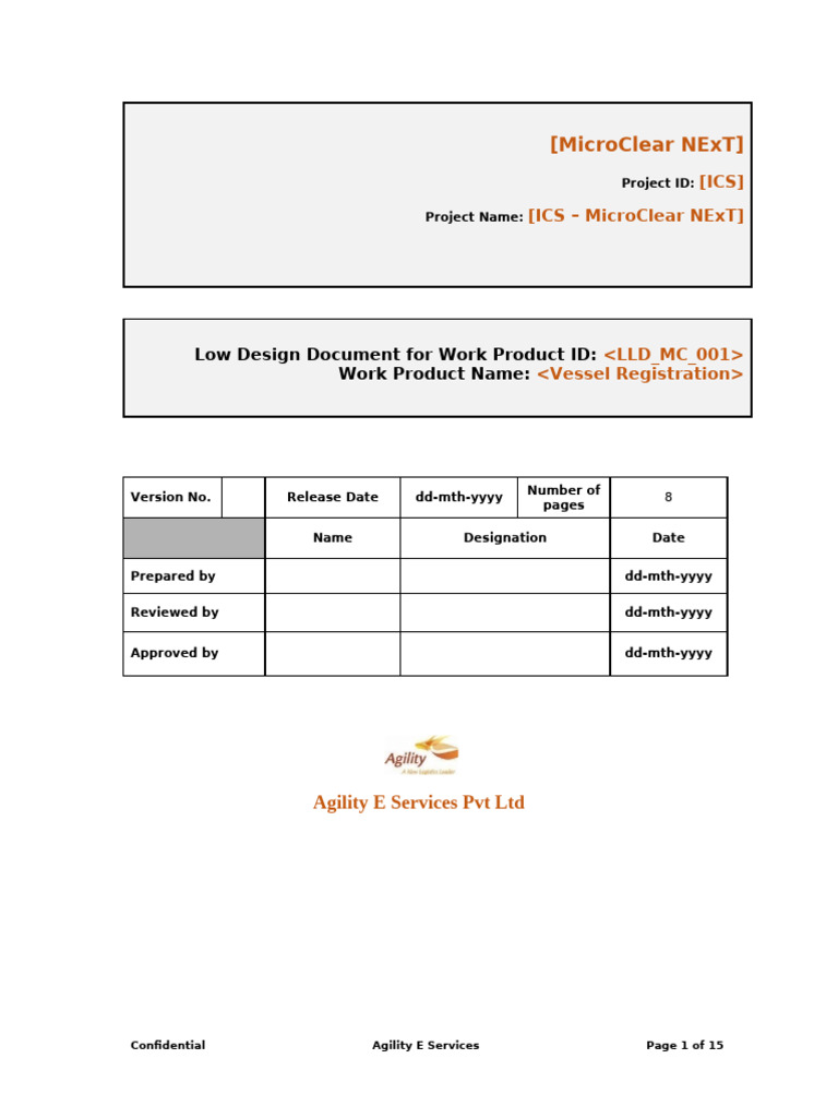 LLD-Vessel Registration v1.1 | PDF | Databases | Microsoft Sql Server