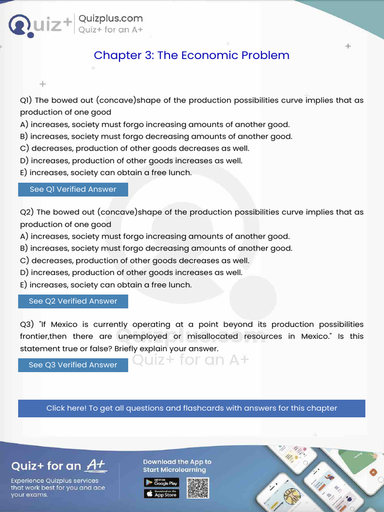 The Bowed Out Concaveshape of the Production Possibilities Curve ...