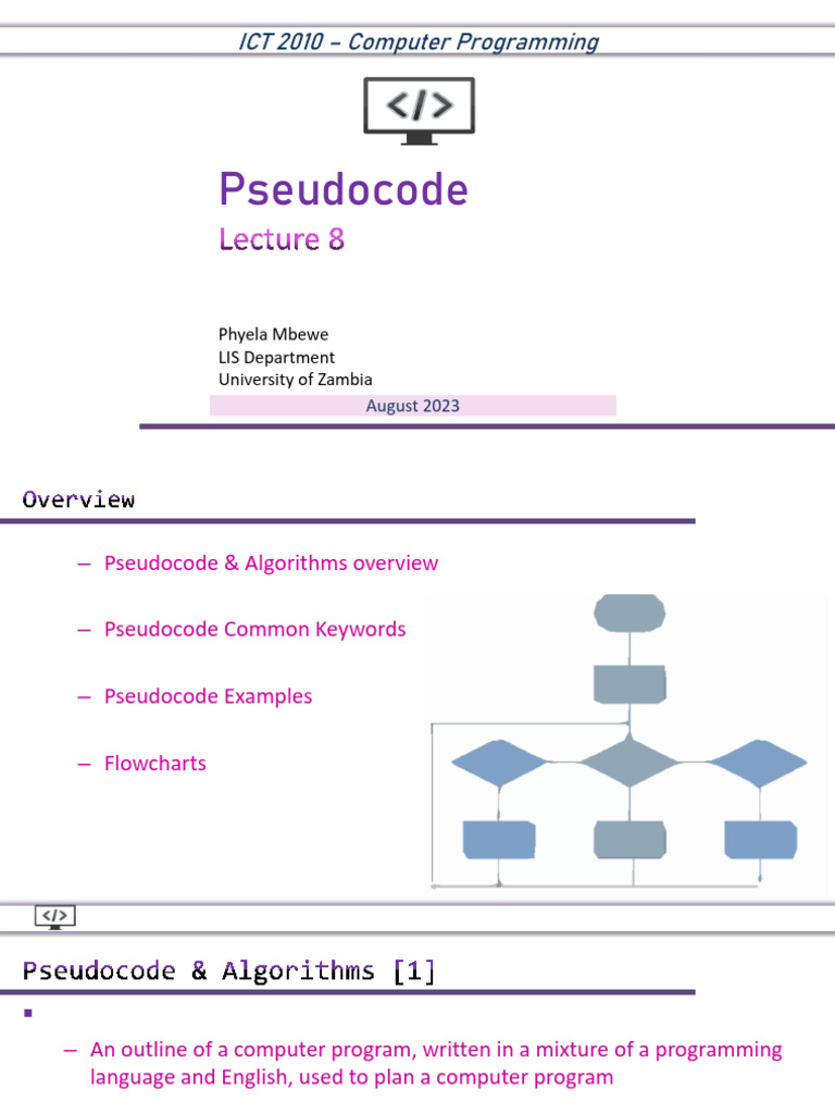 08 - Pseudocode (1) | PDF | Algorithms | Software Engineering