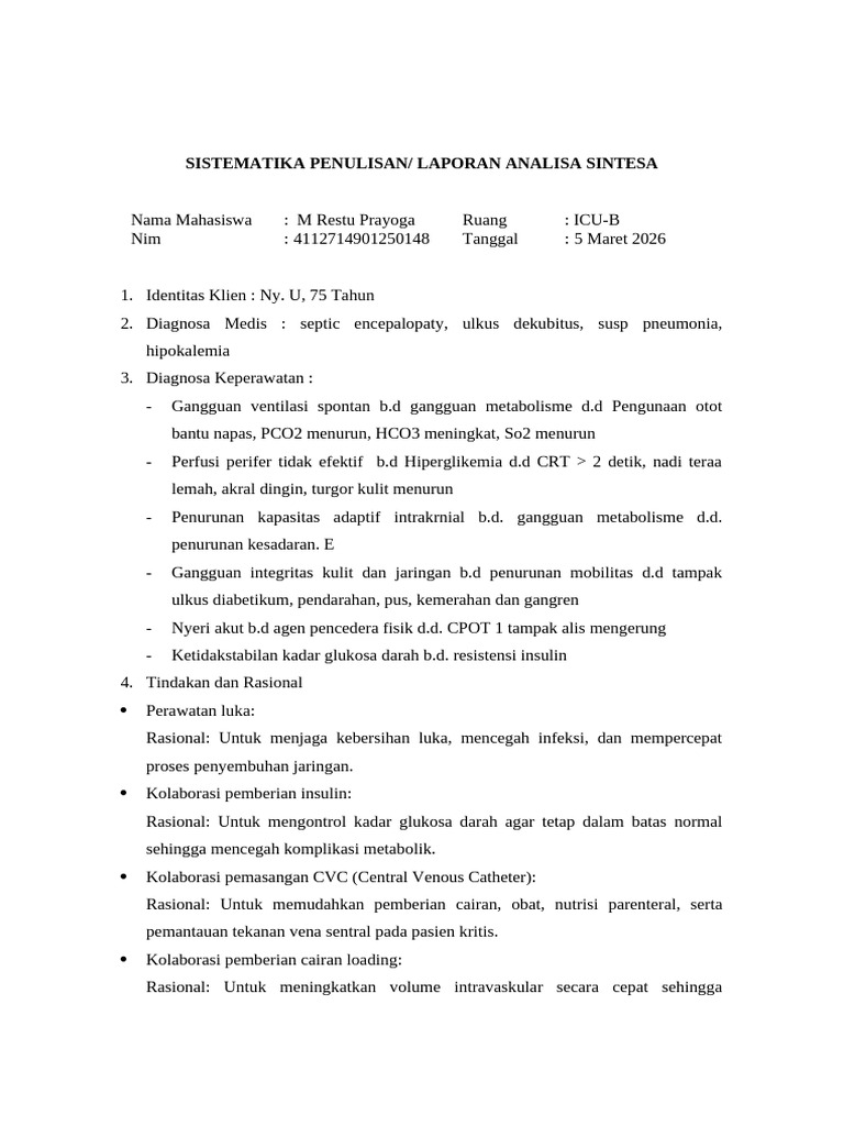 Analisa Sintesa | PDF