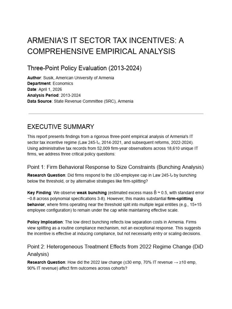 Comprehensive Research Report Part1.Md | PDF | Taxes | Policy