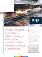 UAN x UPR diferenças serviços alimentação