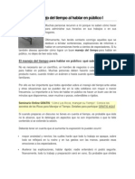 El manejo del tiempo al hablar en público I