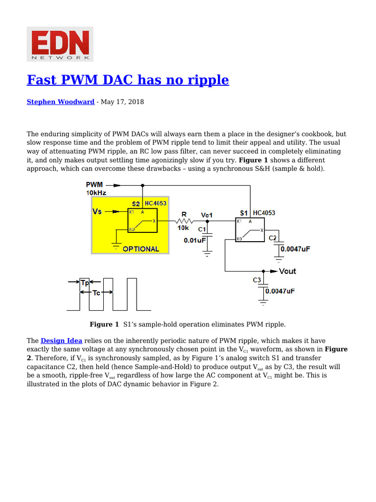 Fast PWM DAC Has No Ripple | PDF | Digital To Analog Converter ...
