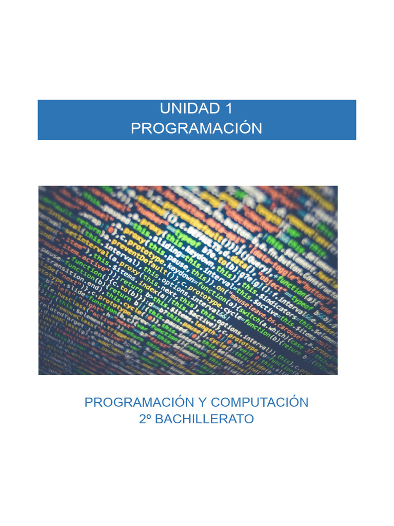 Unidad 1 - Programación | PDF | Programación | Programa de computadora