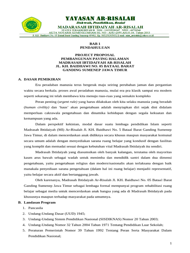 Proposal Ar Risalah | PDF