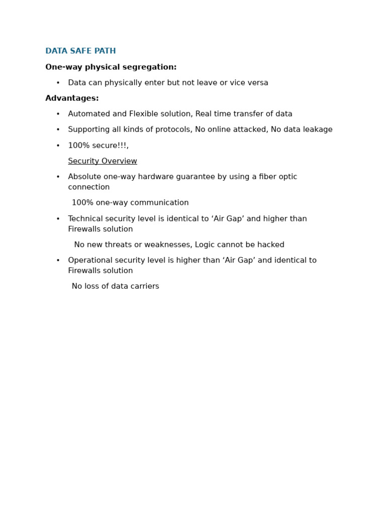 Data Safe Path | PDF