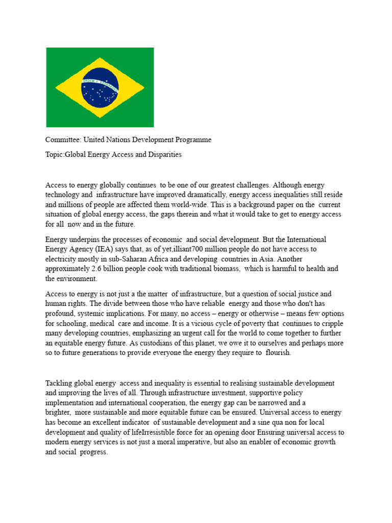 Example Position Paper for Delegates | PDF