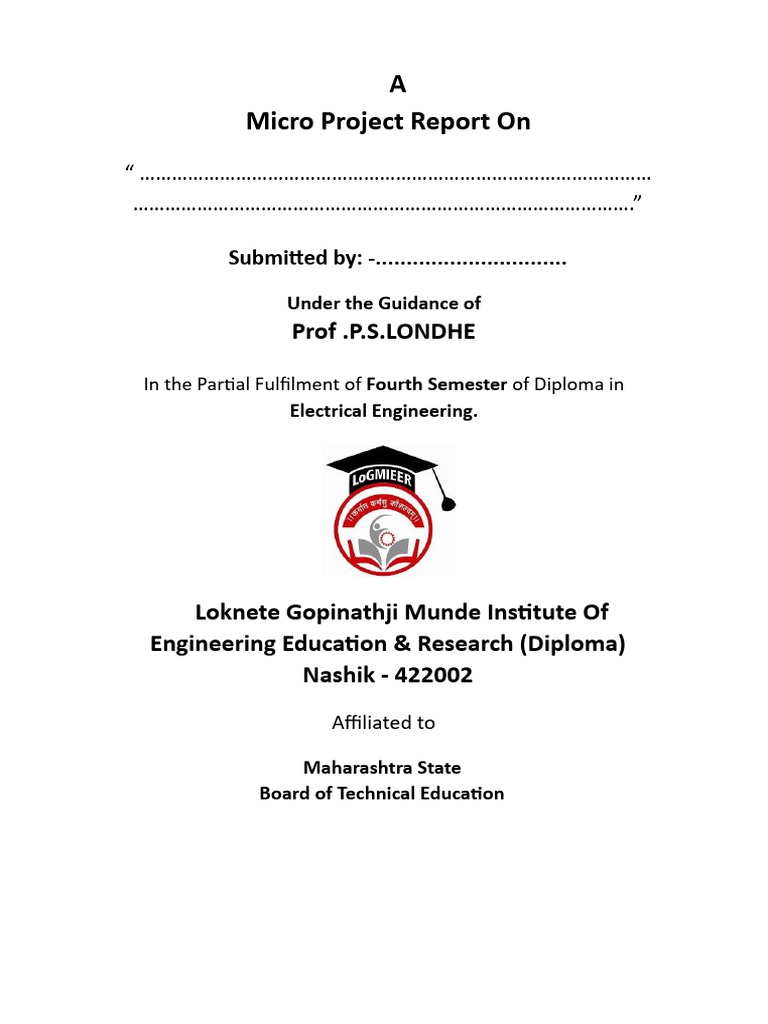 Micro Project Certicate Format EE3K FPE (1) (1) | PDF | Behavior ...