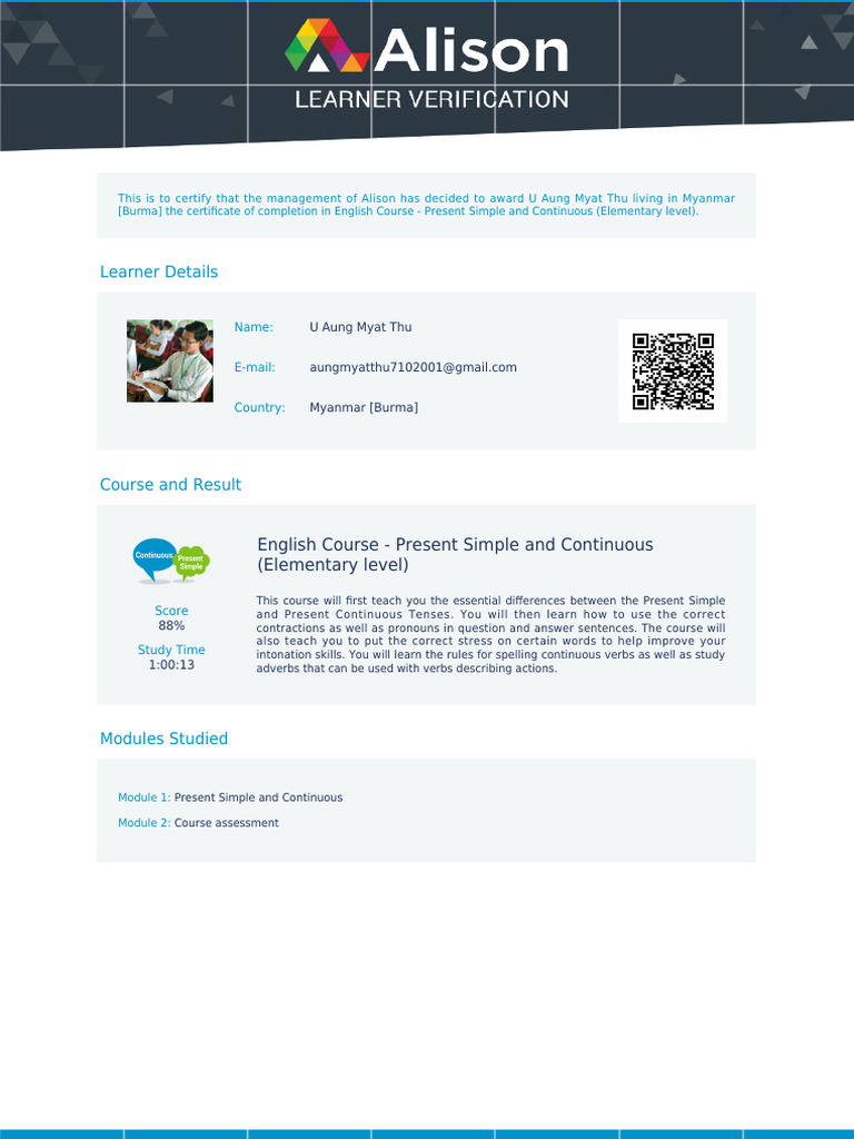 Learner Verification 1290 13857975 | PDF