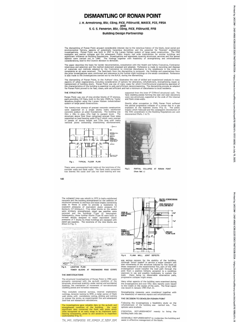 Dismantling of Ronan Point | PDF