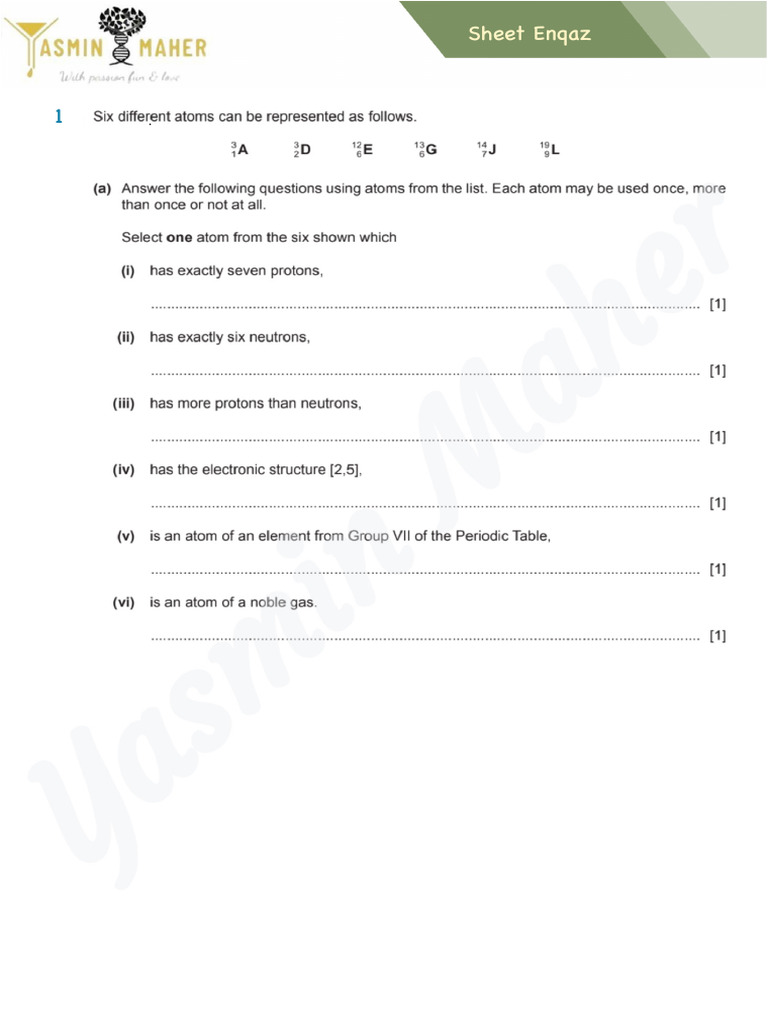 Chem Sheet | PDF