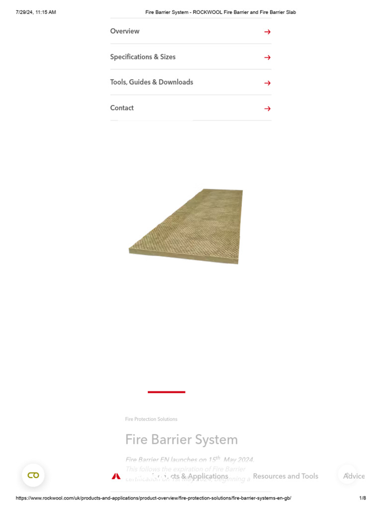 Fire Barrier System - ROCKWOOL Fire Barrier and Fire Barrier Slab | PDF ...