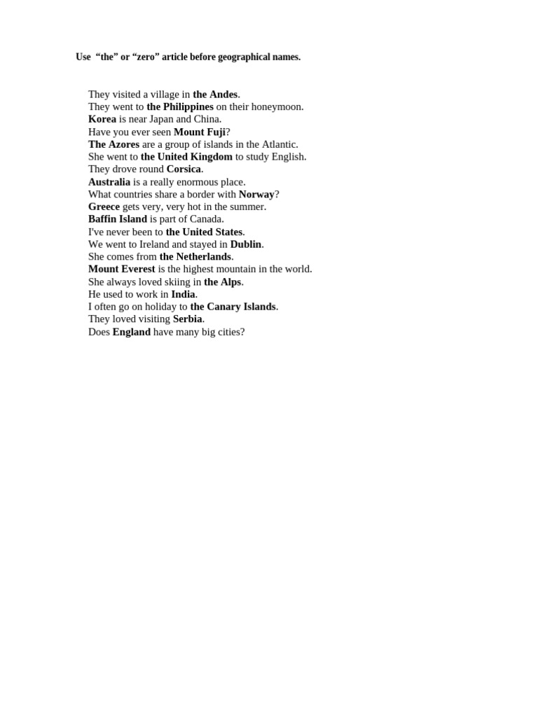 The With Geographical Names | PDF