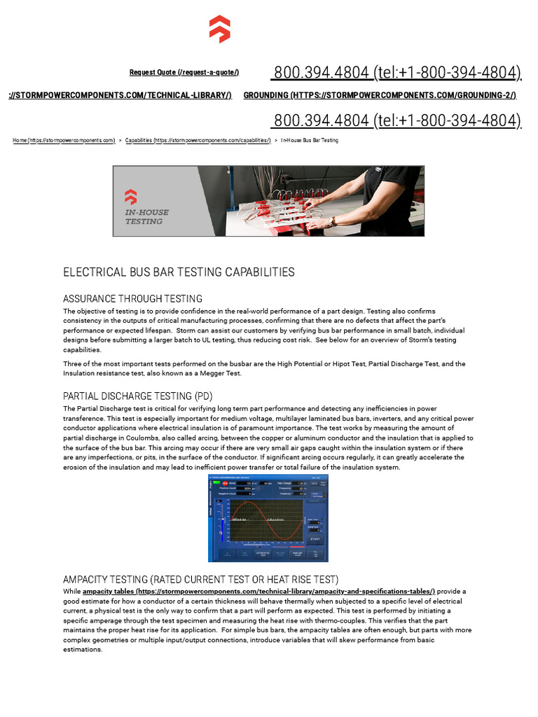 Busbar Testing _ Hipot Testing _ Partial Discharge _ Insulation ...